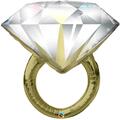 Mayflower Distributing 37 in. Diamond Wedding Ring Shape Flat Foil Balloon 91234